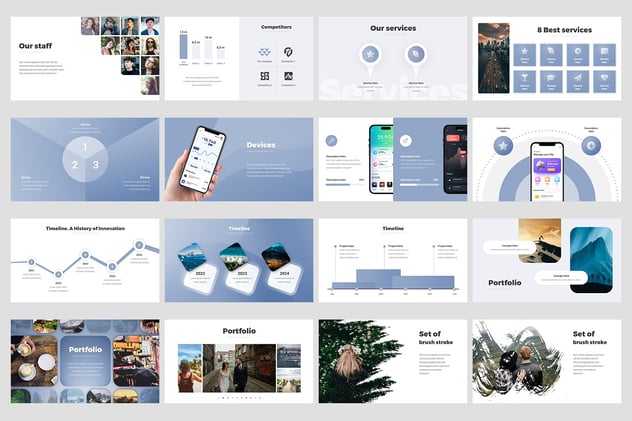 公司年度报告信息图表提案keynote模板 - 顶尖PPT