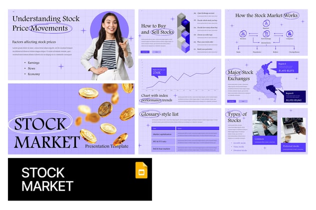 股票市场投资分析PPT模板 - 顶尖PPT