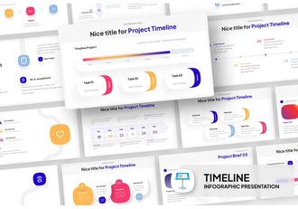 项目时间轴流程展示信息图形Keynote模板 - 顶尖PPT