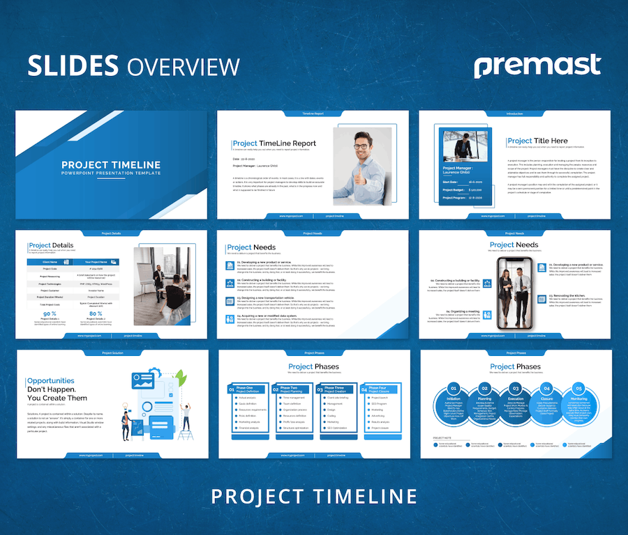 项目时间线报告PPT模板 - 顶尖PPT