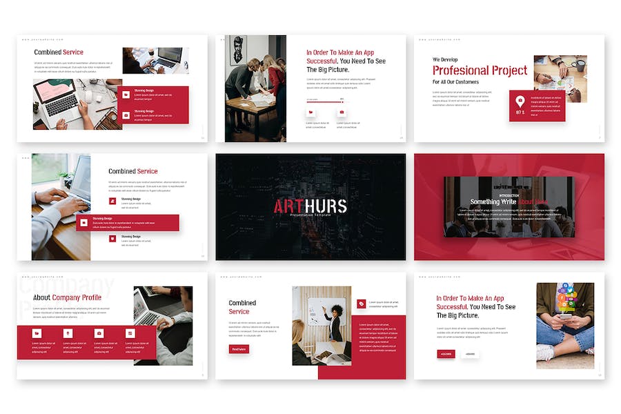 创意设计作品集视觉展示PPT模板 - 顶尖PPT