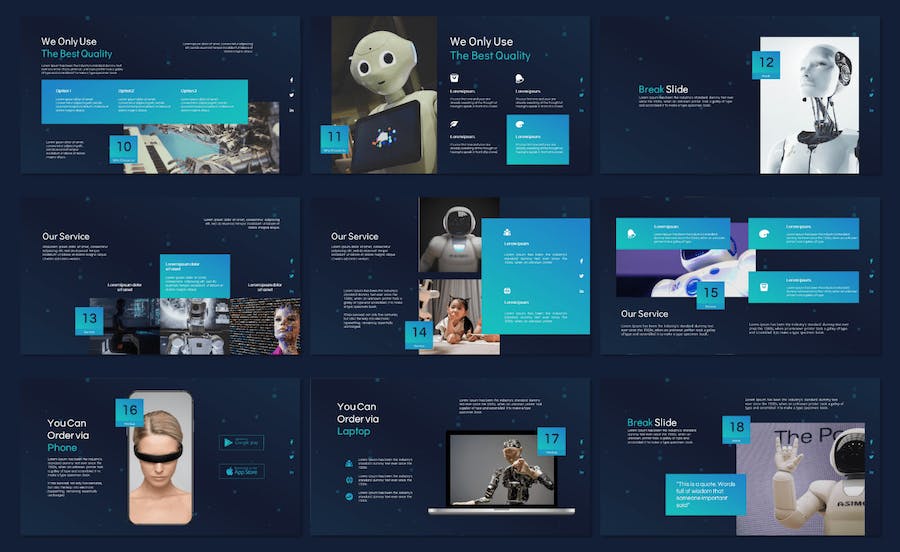 人工智能技术方案应用展示PPT模板 - 顶尖PPT