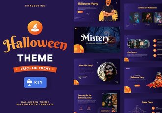 万圣节主题keynote模板 - 顶尖PPT