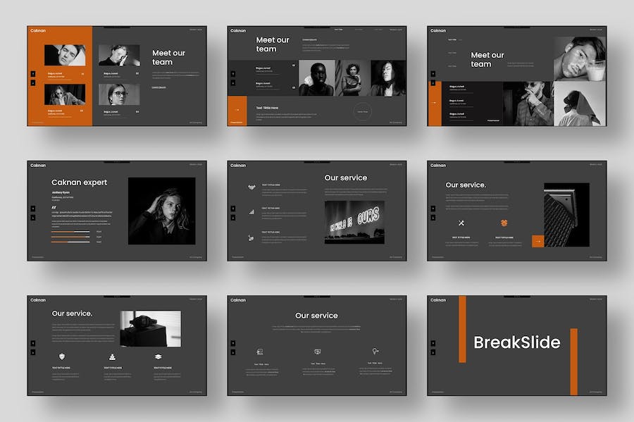 黑色欧美商务多用途PPT模板 - 顶尖PPT