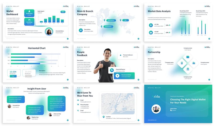 移动支付数字钱包市场分析PPT模板 - 顶尖PPT