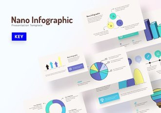 纳米科技信息图形数据展示Keynote模板 - 顶尖PPT