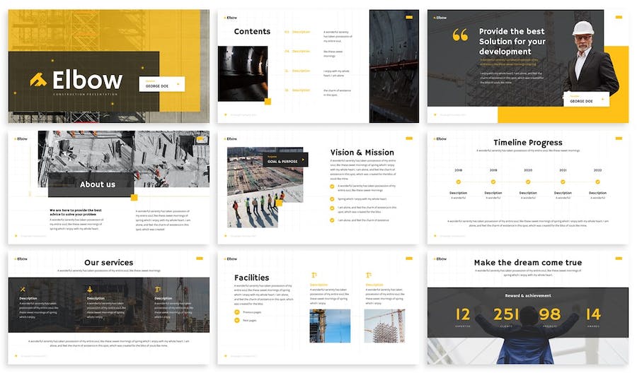 工程项目汇报施工方案展示建筑设计PPT模板 - 顶尖PPT