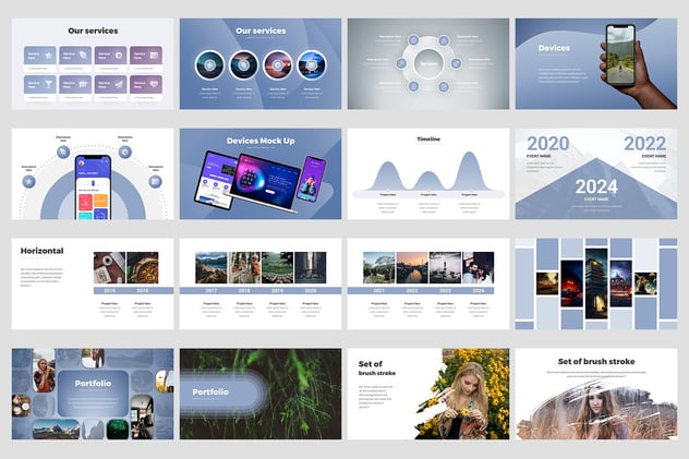 年度报告创意信息图形PPT动画模板 - 顶尖PPT