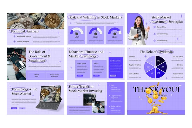 股票市场投资分析PPT模板 - 顶尖PPT