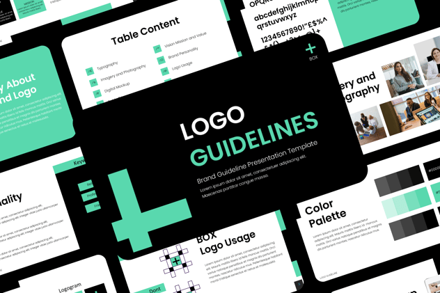 LOGO品牌提案指南PPT模板 - 顶尖PPT