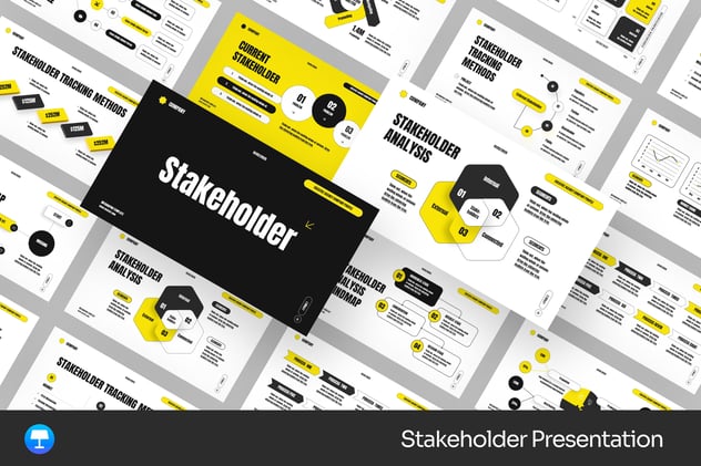 利益相关者信息图形keynote模板 - 顶尖PPT