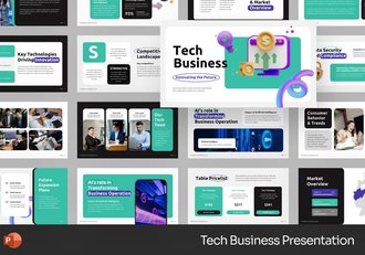 科技行业AI人工智能PPT模板 - 顶尖PPT