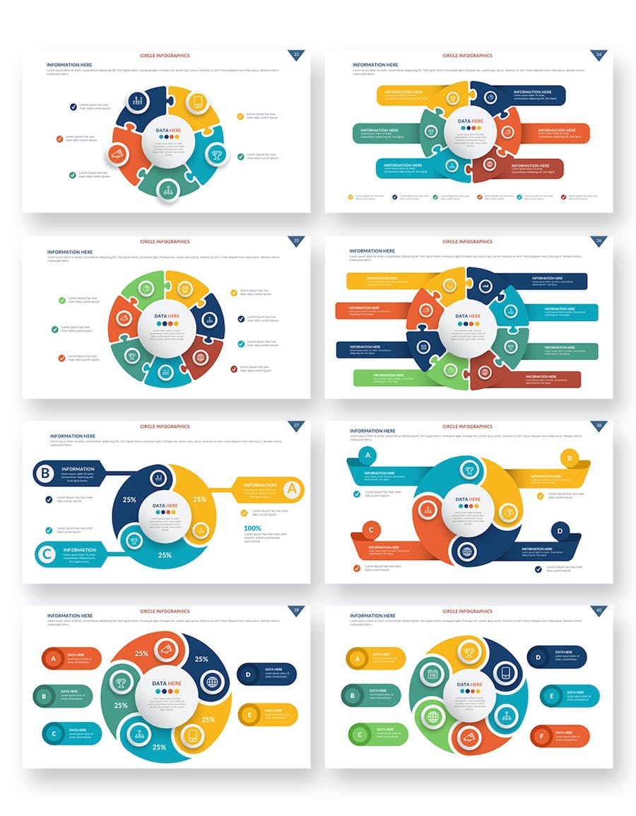 微立体圆形循环关系图形keynote模板 - 顶尖PPT