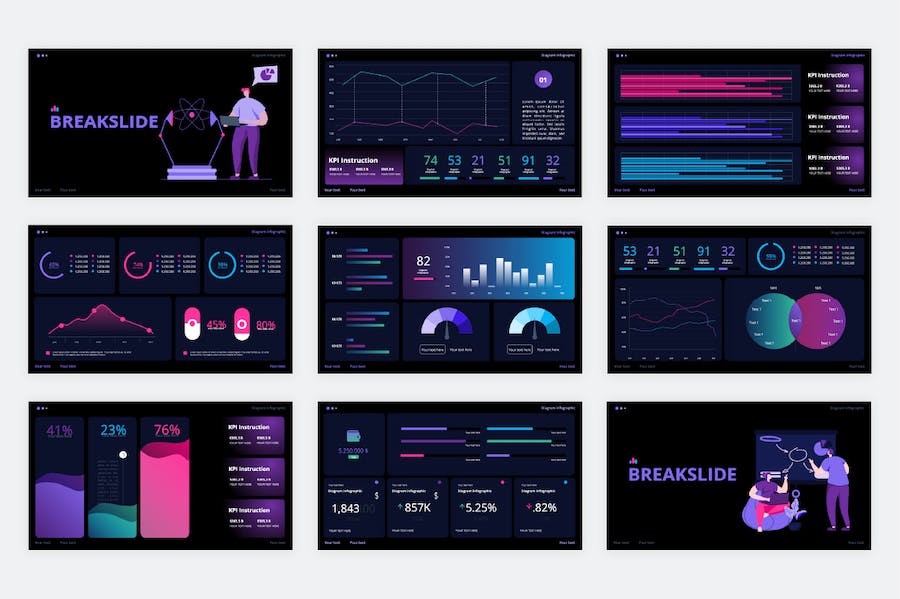 团队绩效KPI数据分析报告PPT模板 - 顶尖PPT