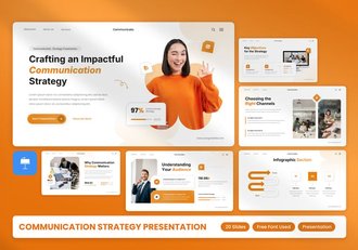 橙色企业战略方案规划keynote模板 - 顶尖PPT