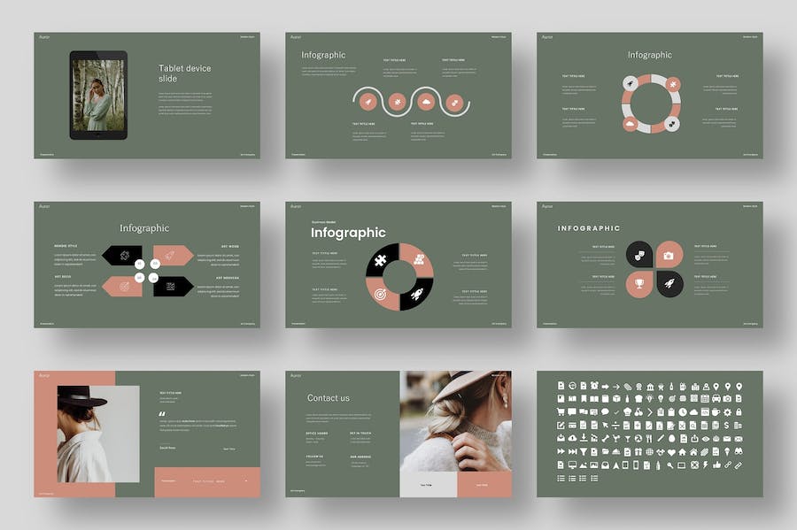 极简复古配色团队成员介绍展示PPT模板 - 顶尖PPT