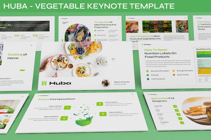 蔬菜健康饮食keynote模板 - 顶尖PPT