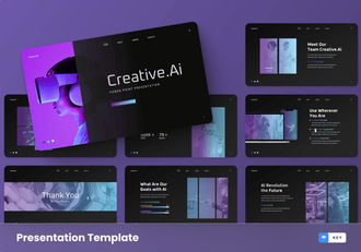 创意人工智能科技数字化应用Keynote模板 - 顶尖PPT