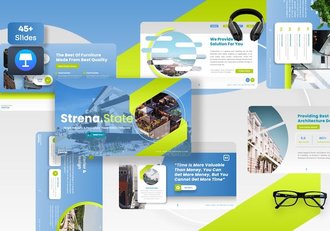 房地产行业数据分析keynote模板 - 顶尖PPT