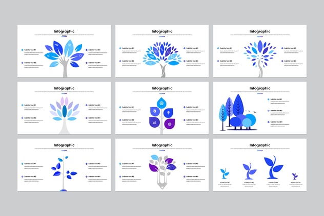 商务蓝色信息图形keynote模板 - 顶尖PPT