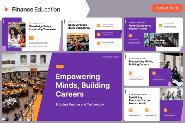 金融教育行业主题PPT模板 - 顶尖PPT