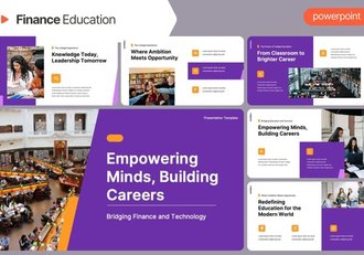 金融教育行业主题PPT模板 - 顶尖PPT