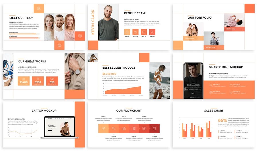 时尚服装品牌展示推广PPT模板 - 顶尖PPT