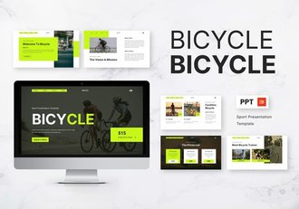 自行车产品展示PPT模板 - 顶尖PPT