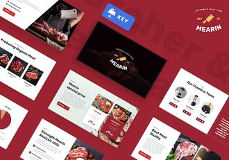 肉类农场肉铺加工企业简介keynote模板 - 顶尖PPT