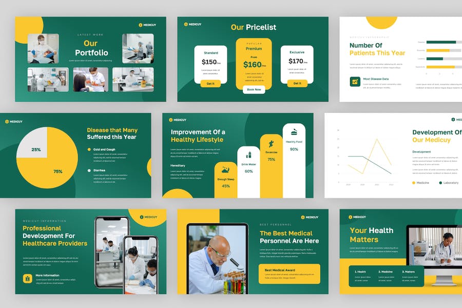 医疗医学研究医学团队展示医疗主题keynote模板 - 顶尖PPT