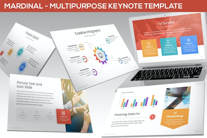 现代大理石纹理多用途商务Keynote模板 - 顶尖PPT