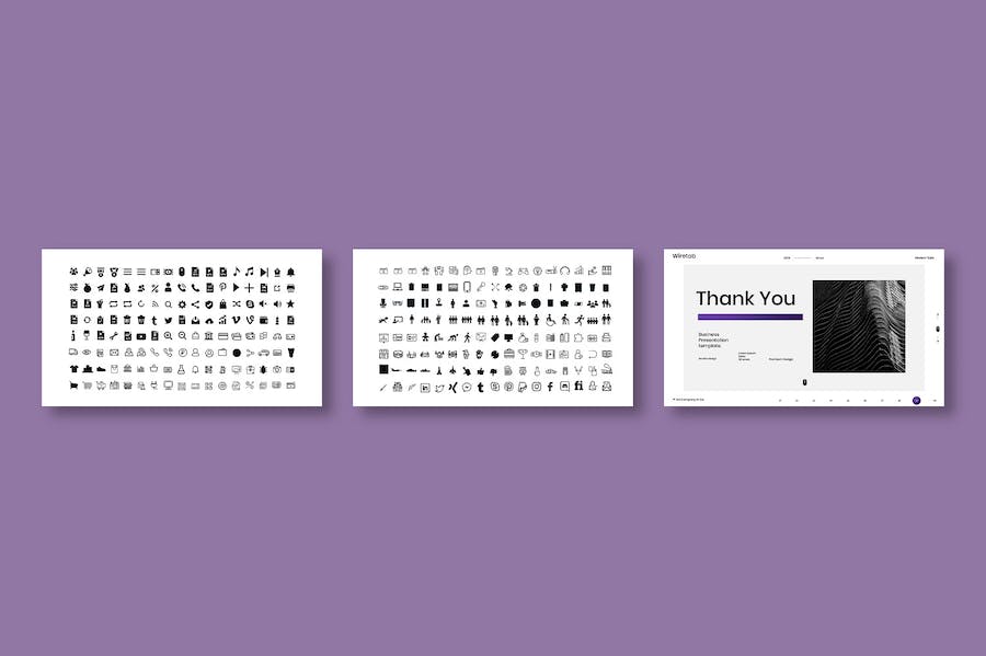 线框商务企业服务介绍Keynote模板 - 顶尖PPT