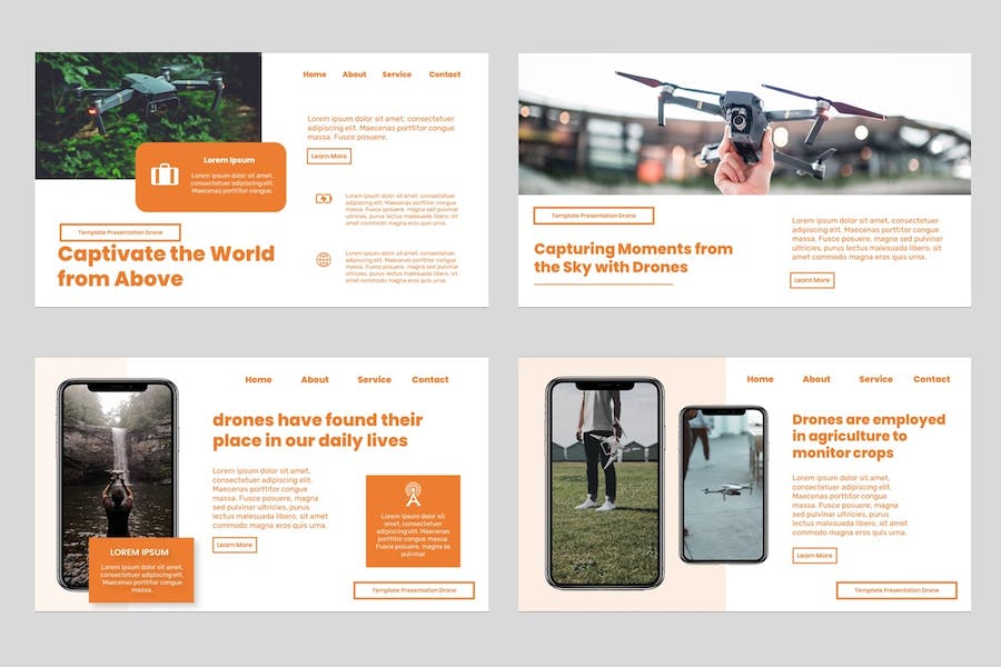 无人机产品介绍航空摄影PPT模板 - 顶尖PPT