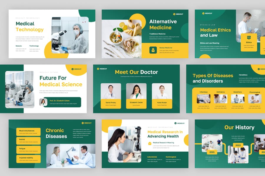 医疗医学研究医学团队展示医疗主题keynote模板 - 顶尖PPT