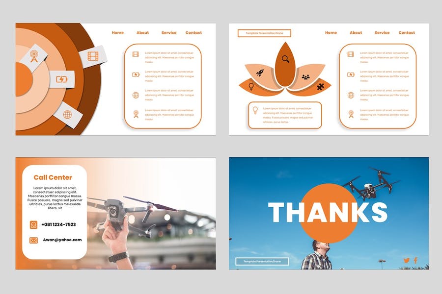 无人机产品介绍航空摄影PPT模板 - 顶尖PPT