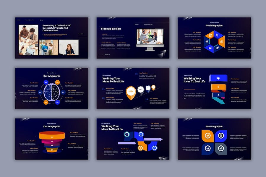 数字商业讲述展示技术应用管理PPT模板 - 顶尖PPT