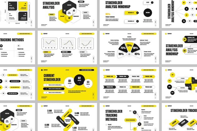 利益相关者信息图形keynote模板 - 顶尖PPT
