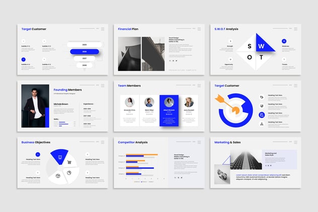 新拟态设计欧美商业投资演示keynote模板 - 顶尖PPT