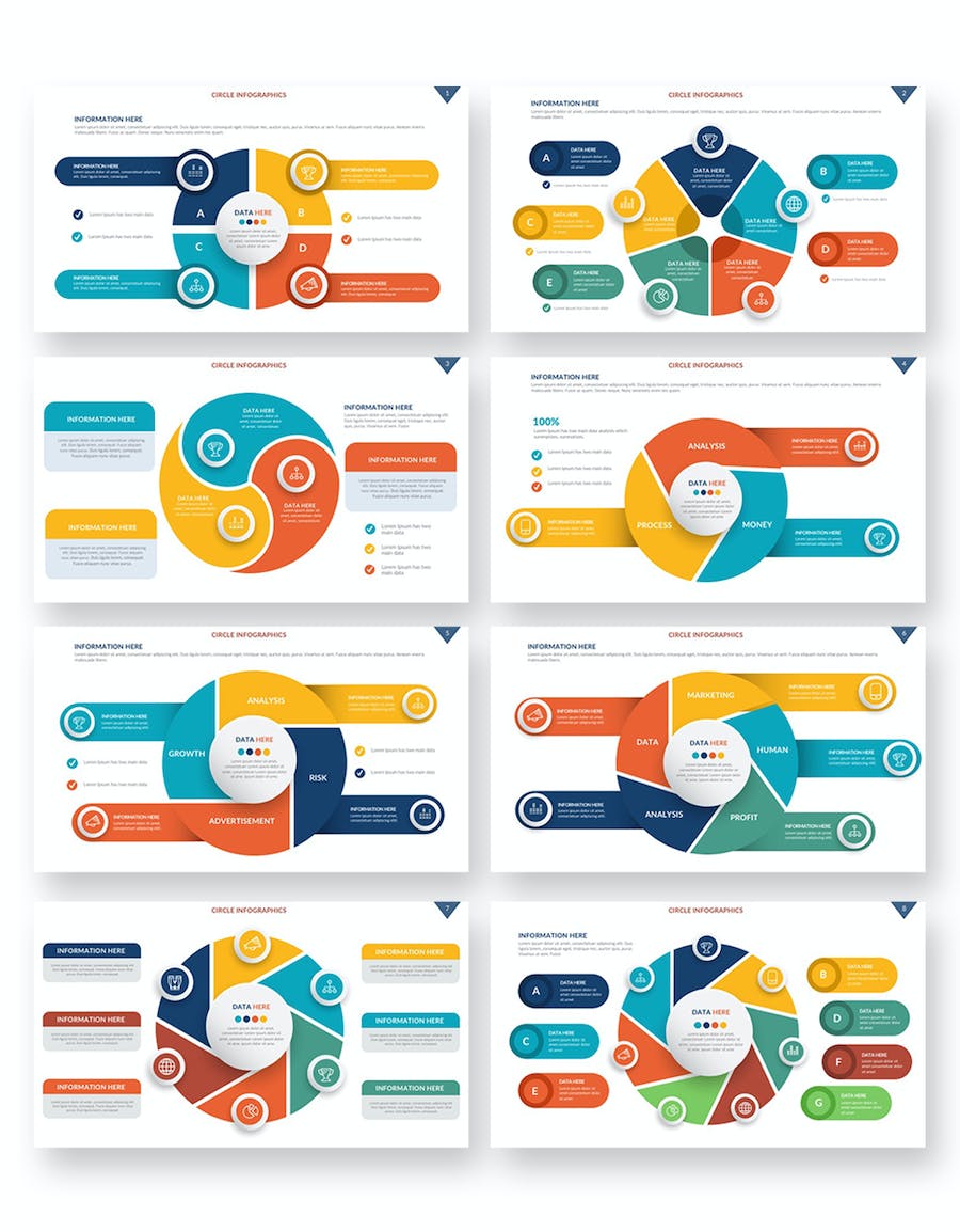 微立体圆形循环关系图形keynote模板 - 顶尖PPT