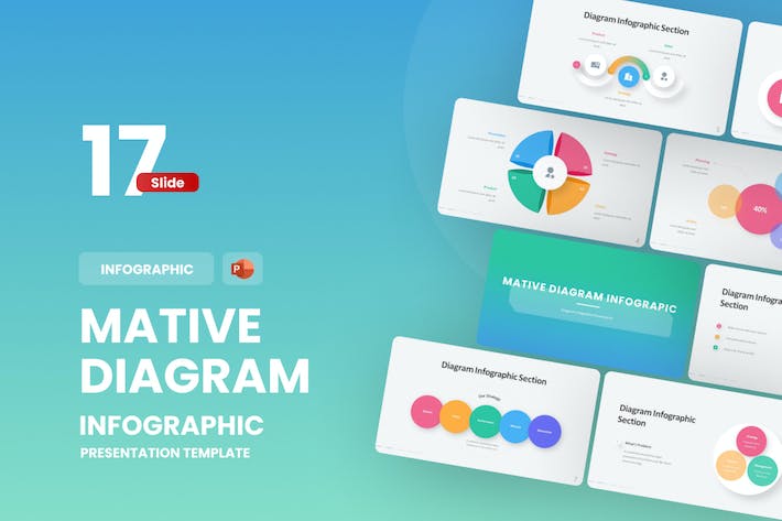 彩色圆形聚合图形PPT模板 - 顶尖PPT