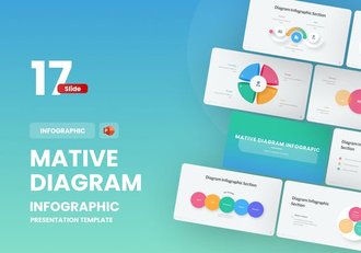 彩色圆形聚合图形PPT模板 - 顶尖PPT