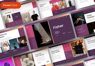 时尚品牌服装秀PPT模板 - 顶尖PPT