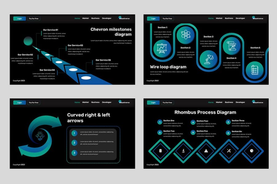 未来科技感人工智能Keynote演示模板 - 顶尖PPT