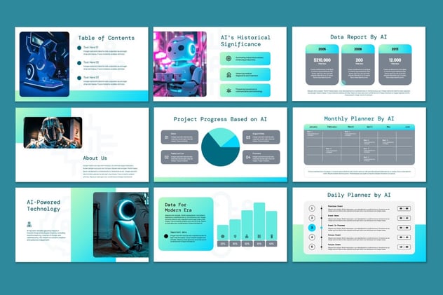 ai人工智能技术ppt模板 - 顶尖PPT