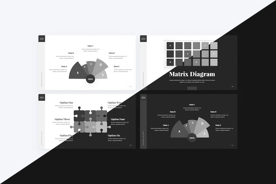 黑白时尚男人装keynote模板 - 顶尖PPT