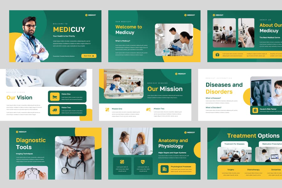 医疗医学研究医学团队展示医疗主题keynote模板 - 顶尖PPT