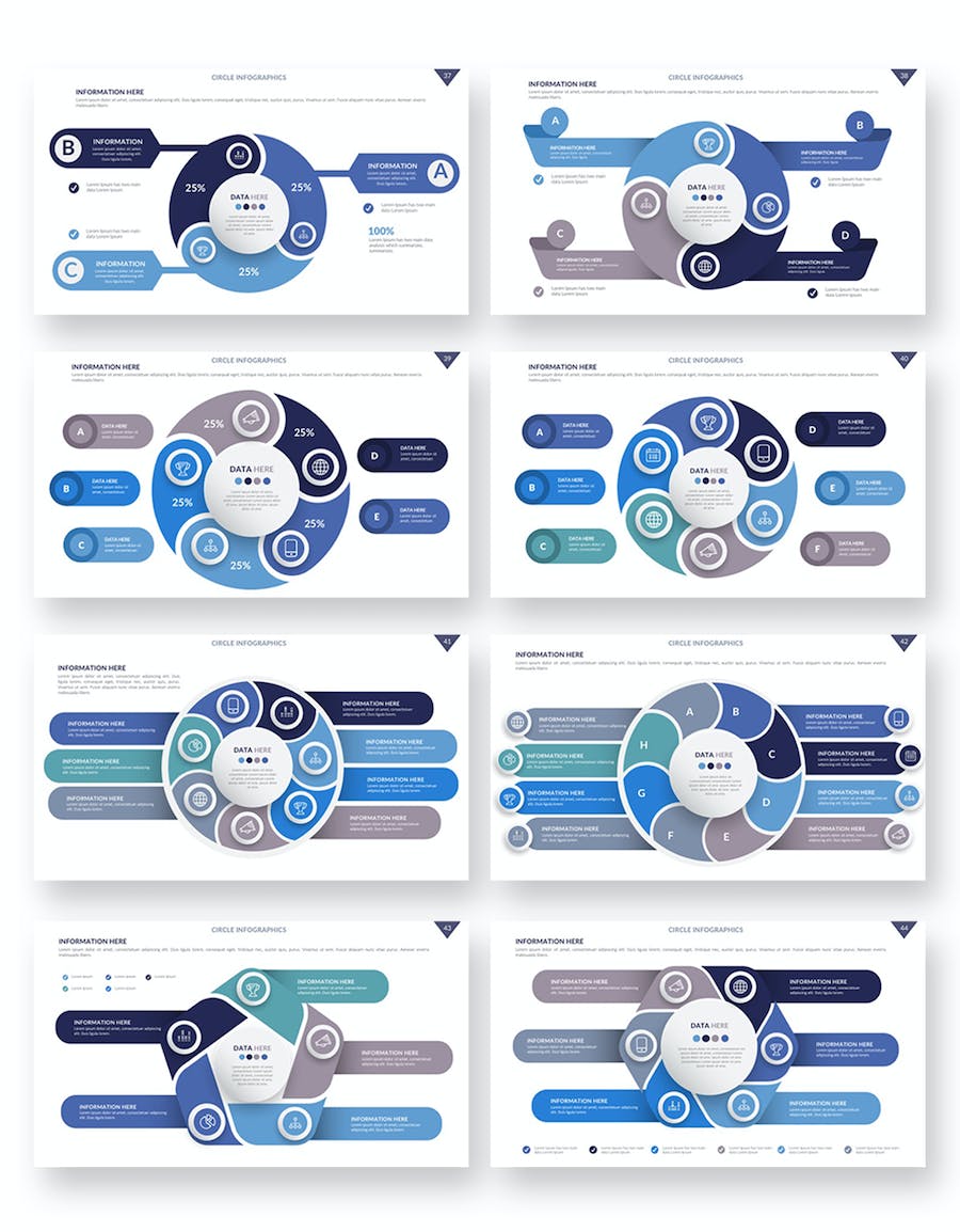 微立体圆形循环关系图形keynote模板 - 顶尖PPT