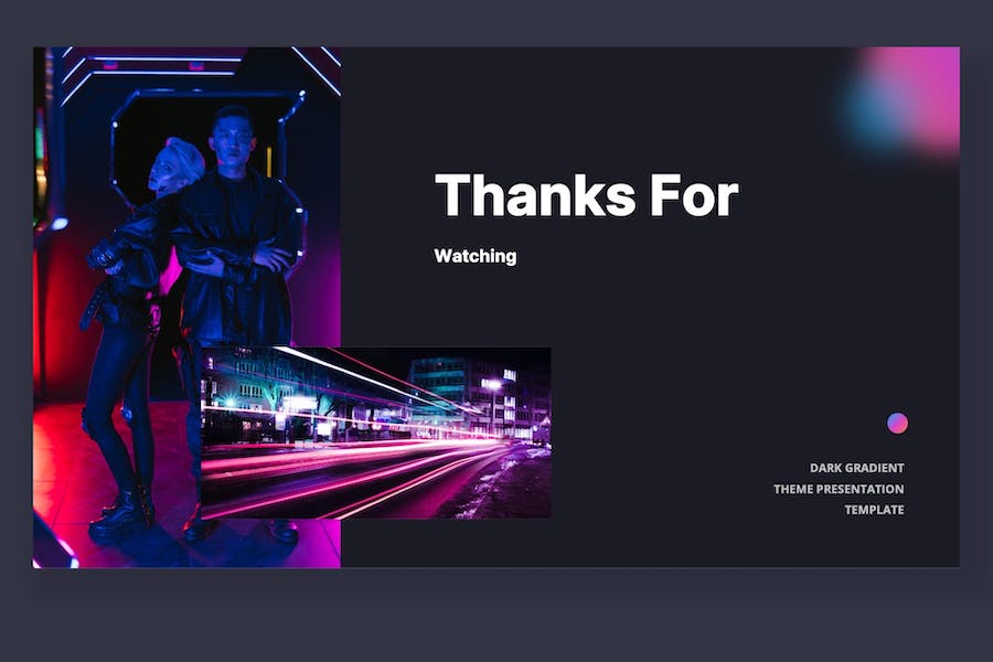 深色渐变主题的PowerPoint模板 - 顶尖PPT