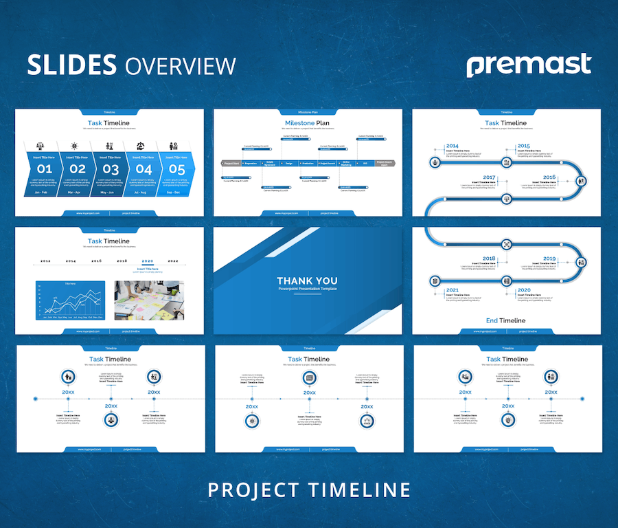 项目时间线报告PPT模板 - 顶尖PPT