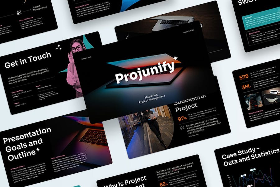 商业项目审计管理商务风格keynote模板 - 顶尖PPT